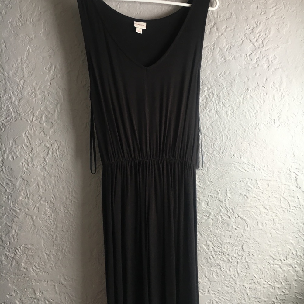 Black knee length soft dress